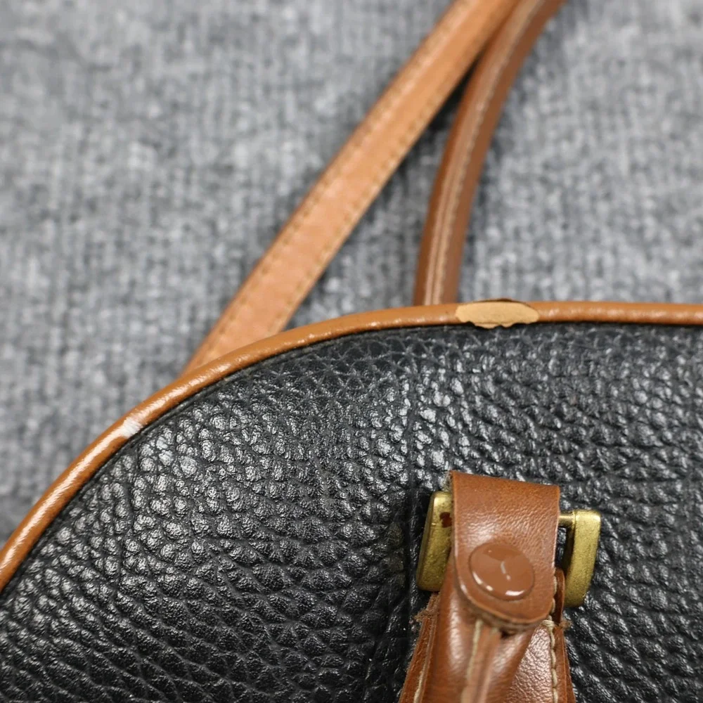 Austin Designs Pebbled Dome Satchel‎ Crossbody Shoulder Bag Womens Black Brown